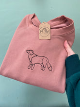 Load image into Gallery viewer, Embroidered Border Collie Silhouette Sweatshirt- Gifts for border collie lovers and owners