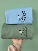 Load image into Gallery viewer, OUTLINE STYLE - Dog Ladybird Daisy Sweatshirt - Embroidered sweater for dog lovers