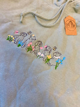 Load image into Gallery viewer, Imperfect Spring Puppies Hoodie - Size L- Dusty Green