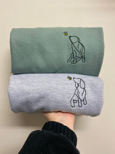 Load image into Gallery viewer, OUTLINE STYLE SWEATSHIRT - Various Breeds- Dogs Sweatshirt - Embroidered sweater for dog lovers