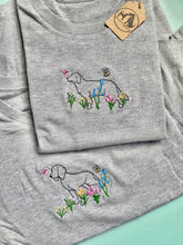 Load image into Gallery viewer, SILHOUETTE STYLE- Wildflower Dogs T-Shirt- Embroidered tee for dog lovers