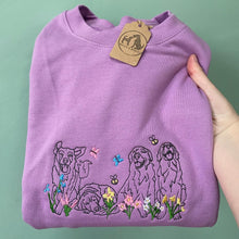 Load image into Gallery viewer, DOODLE - Wildflower Dogs Sweatshirt - Embroidered sweater for dog lovers