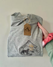 Load image into Gallery viewer, Adventure Dogs T-Shirt- Various breeds- Embroidered organic tee for hikers, wanderers, adventurers & dog lovers