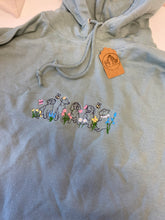 Load image into Gallery viewer, Imperfect Spring Puppies Hoodie - Size L- Dusty Green