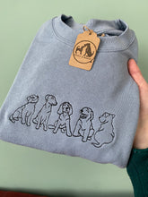 Load image into Gallery viewer, Puppies Sweatshirt - Dusty Blue - S