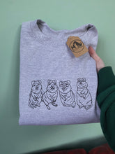 Load image into Gallery viewer, Smiling Quokka Embroidered Sweatshirt - Gifts for quokka lovers