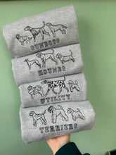Load image into Gallery viewer, Dog Group Sweatshirt - Utility, terrier, gundog, hounds READY TO SHIP