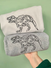 Load image into Gallery viewer, Embroidered T-Rex Dinosaur Sweatshirt