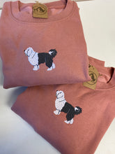 Load image into Gallery viewer, Full Colour Dog Breed Rose Embroidered Sweatshirt