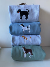 Load image into Gallery viewer, Full Colour Dog Breed Rose Embroidered Sweatshirt