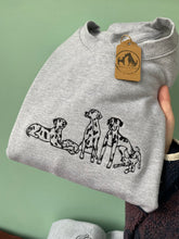 Load image into Gallery viewer, Embroidered Dalmatian Sweatshirt - Puppy Play date embroidered sweater for dog lovers