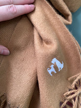 Load image into Gallery viewer, Full Colour Embroidered dog breed Scarf- Classic scarf for winter dog walks