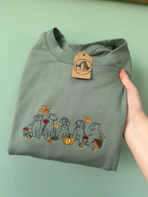 Load image into Gallery viewer, Autumn Woodlands Puppies Sweatshirt - Embroidered sweater for dog lovers