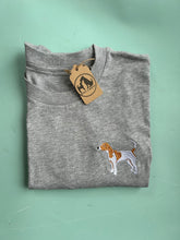 Load image into Gallery viewer, Dog Breed Full Colour T-Shirt- Embroidered organic cotton tee for dog lovers