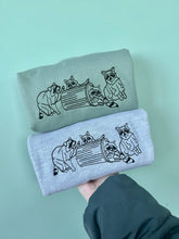 Load image into Gallery viewer, Raccoon Embroidered Sweatshirt - Gifts for trash panda lovers