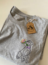 Load image into Gallery viewer, Outline Bunch Boxer T-Shirt - Grey - M