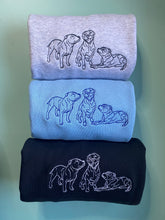 Load image into Gallery viewer, DOODLE STYLE SWEATSHIRT - Various Breeds- Dogs Sweatshirt - Embroidered sweater for dog lovers