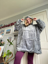 Load image into Gallery viewer, Custom Pet Embroidered Lounge Hoodie - Sherpa lined oversized slouchy lounge hoodie