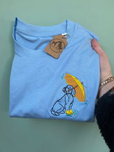 Load image into Gallery viewer, Rainy Day Cockapoo T-Shirt - sky blue - M