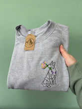 Load image into Gallery viewer, Dog Flower Bunch Sweatshirt - Various Breeds- Embroidered sweater for dog lovers