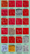 Load image into Gallery viewer, Christmas dog jumper breed sweatshirt- our silhouette dog designs have been christmafied!! Festive sweatshirt for dog lovers.