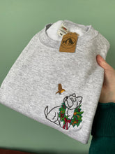 Load image into Gallery viewer, Westie Wreath Sweatshirt - Grey - XL