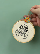 Load image into Gallery viewer, Custom Embroidered Mini Hoop Christmas Bauble/ Tree Decoration