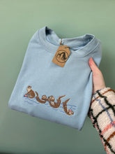 Load image into Gallery viewer, Sea Otter Embroidered Sweatshirt - Gifts for otter lovers