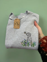 Load image into Gallery viewer, OUTLINE STYLE - Bluebells Dogs Sweatshirt - Embroidered sweater for dog lovers