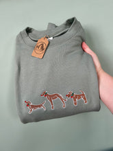 Load image into Gallery viewer, Embroidered Gingerbread Dogs Sweatshirt - Christmas Gifts for dog lovers