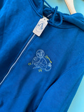 Load image into Gallery viewer, PRE-LOVED - Space Dog Zip Up Hoodie- Airforce Blue