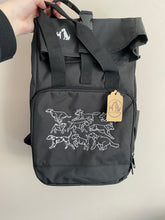 Load image into Gallery viewer, Dog Zoomies Backpack for Dog Lovers and Owners- colourful embroidered compact rucksack for your adventures