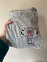 Load image into Gallery viewer, Vampire Collie T-Shirt - Halloween - grey / XL