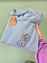 Load image into Gallery viewer, Dog Flower Bunch Sweatshirt - Various Breeds- Embroidered sweater for dog lovers