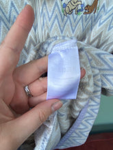 Load image into Gallery viewer, PRE-LOVED - Full Colour Puppy Flowers Fleece - zig zag pattern