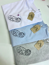 Load image into Gallery viewer, Cavalier Spaniel Outline T-shirt - embroidered cavalier King Charles spaniel organic tee for dog lovers and owners