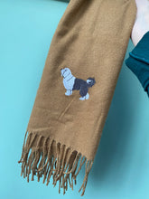 Load image into Gallery viewer, Full Colour Embroidered dog breed Scarf- Classic scarf for winter dog walks
