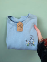 Load image into Gallery viewer, Dog Daisies Sweatshirt - Various Breeds- Embroidered sweater for dog lovers