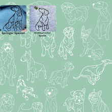 Load image into Gallery viewer, MIX AND MATCH DOG BREEDS- OUTLINE STYLE - Wildflower Dogs T-Shirt - Embroidered organic tee for dog lovers