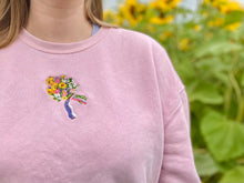 Load image into Gallery viewer, Custom Bridal Bouquet Embroidered Sweatshirt - wedding gifts for the bride or bridal party.