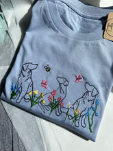 Load image into Gallery viewer, MIX AND MATCH DOG BREEDS- OUTLINE STYLE - Wildflower Dogs T-Shirt - Embroidered organic tee for dog lovers