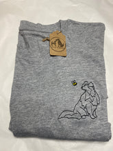 Load image into Gallery viewer, Shetland Sheepdog Outline T-shirt - embroidered Shetland Sheepdog dog organic tee for dog lovers and owners