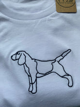 Load image into Gallery viewer, Embroidered Organic Beagle T-Shirt - Gifts for beagle lovers and owners