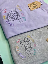 Load image into Gallery viewer, ‘Here to pet all the dogs’ Organic T-Shirt- Gifts for dog lovers and owners.