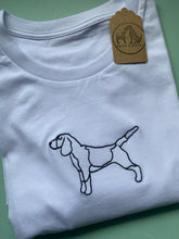 Load image into Gallery viewer, Embroidered Organic Beagle T-Shirt - Gifts for beagle lovers and owners