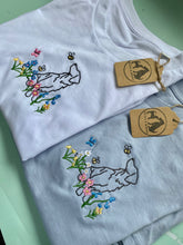 Load image into Gallery viewer, OUTLINE STYLE- Wildflower Dogs T-Shirt- Embroidered tee for dog lovers