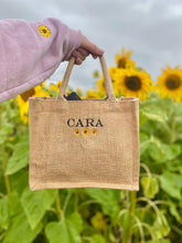 Load image into Gallery viewer, Mini Custom Name Jute Gift Bag - Gift bags for weddings, parties, hen dos