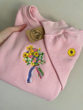 Load image into Gallery viewer, Custom Bridal Bouquet Embroidered Sweatshirt - wedding gifts for the bride or bridal party.