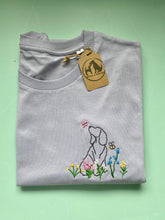 Load image into Gallery viewer, OUTLINE STYLE- Wildflower Dogs T-Shirt- Embroidered tee for dog lovers