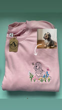 Load image into Gallery viewer, OUTLINE STYLE- Wildflower Dogs T-Shirt- Embroidered tee for dog lovers
